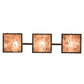 Meyda Lighting Aspen Leaf 30" 3-Light Antique Copper Island Pendant Light With Silver Mica Shade Glass