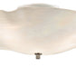 Meyda Lighting Atelier 16" 3-Light Brushed Nickel Organic Flush Mount Light With White Iridescent Shade Glass