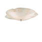 Meyda Lighting Atelier 16" 3-Light Brushed Nickel Organic Flush Mount Light With White Iridescent Shade Glass