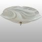 Meyda Lighting Atelier 16" 3-Light Polished Brass Organic Art Flush Mount Light With White Shade Glass