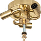 Meyda Lighting Atelier 16" 3-Light Polished Brass Organic Art Flush Mount Light With White Shade Glass