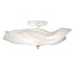 Meyda Lighting Atelier 16" 3-Light White Swirl Glass Organic Flush Mount Light With White Blanco Swirl Shade Glass