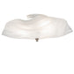 Meyda Lighting Atelier 16" 3-Light White Swirl Glass Organic Flush Mount Light With White Blanco Swirl Shade Glass