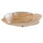 Meyda Lighting Atelier Art 20" 3-Light White Flush Mount Light With Beige Iridescent Shade Glass