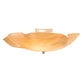 Meyda Lighting Atelier Art 20" 3-Light White Flush Mount Light With Beige Iridescent Shade Glass