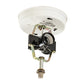 Meyda Lighting Atelier Art 20" 3-Light White Flush Mount Light With Beige Iridescent Shade Glass