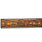 Meyda Lighting Athabasca 48" 8-Light Mahogany Bronze Vanity Light With Amber Mica Shade Glass