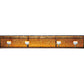 Meyda Lighting Athabasca 48" 8-Light Mahogany Bronze Vanity Light With Amber Mica Shade Glass