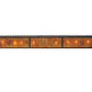 Meyda Lighting Athabasca 48" 8-Light Mahogany Bronze Vanity Light With Amber Mica Shade Glass