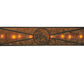 Meyda Lighting Athabasca 48" 8-Light Mahogany Bronze Vanity Light With Amber Mica Shade Glass