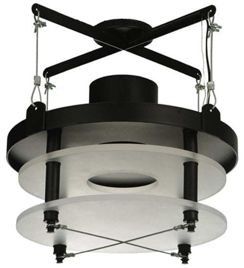 Meyda Lighting Atlantis 18" Antique Brass Pendant Light With Contrail Mist Idalight Shade
