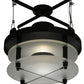 Meyda Lighting Atlantis 18" Antique Brass Pendant Light With Contrail Mist Idalight Shade