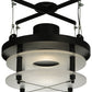 Meyda Lighting Atlantis 18" Antique Brass Pendant Light With Contrail Mist Idalight Shade