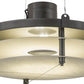 Meyda Lighting Atlantis 24" 2-Light Bronze Metallic Pendant Light With Creme Carrara Idalight Shade