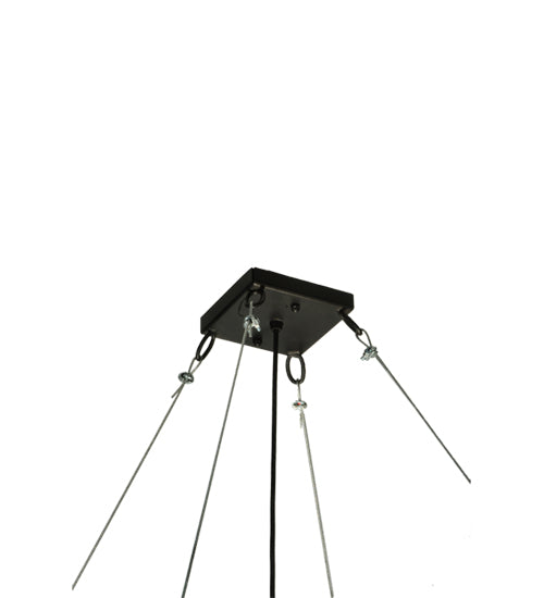 Meyda Lighting Atlantis 42 2-Light Blackwash Pendant Light With Contrail Mist Idalight Shade