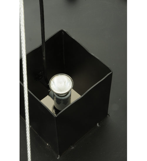 Meyda Lighting Atlantis 42 2-Light Blackwash Pendant Light With Contrail Mist Idalight Shade