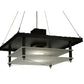 Meyda Lighting Atlantis 42 2-Light Blackwash Pendant Light With Contrail Mist Idalight Shade