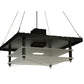 Meyda Lighting Atlantis 42 2-Light Blackwash Pendant Light With Contrail Mist Idalight Shade