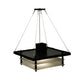 Meyda Lighting Atlantis 42 2-Light Blackwash Pendant Light With Contrail Mist Idalight Shade