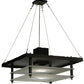 Meyda Lighting Atlantis 42 2-Light Blackwash Pendant Light With Contrail Mist Idalight Shade