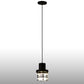 Meyda Lighting Atlantis 6" Blackwash Mini Pendant Light With Contrail Mist Idalight Shade