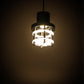 Meyda Lighting Atlantis 6" Blackwash Mini Pendant Light With Contrail Mist Idalight Shade