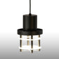 Meyda Lighting Atlantis 6" Blackwash Mini Pendant Light With Contrail Mist Idalight Shade