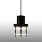 Meyda Lighting Atlantis 6" Blackwash Mini Pendant Light With Contrail Mist Idalight Shade