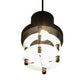 Meyda Lighting Atlantis 6" Blackwash Mini Pendant Light With Contrail Mist Idalight Shade