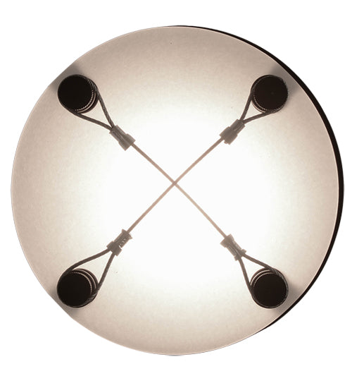 Meyda Lighting Atlantis 6" Blackwash Mini Pendant Light With Contrail Mist Idalight Shade