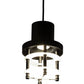 Meyda Lighting Atlantis 6" Blackwash Mini Pendant Light With Contrail Mist Idalight Shade