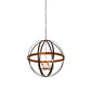 Meyda Lighting Atlas 42" 8-Light Blackwash & Copper Pendant Light