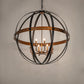 Meyda Lighting Atlas 42" 8-Light Blackwash & Copper Pendant Light