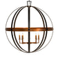 Meyda Lighting Atlas 42" 8-Light Blackwash & Copper Pendant Light