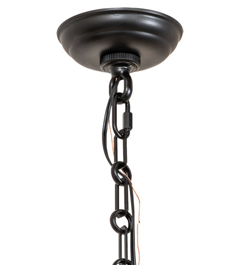 Meyda Lighting Atlas 42" 8-Light Blackwash & Copper Pendant Light