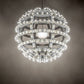 Meyda Lighting Atlas 60" 277-Light Sparkle Silver Alva Chandelier With White Statuario Idalight Shade