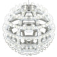 Meyda Lighting Atlas 60" 277-Light Sparkle Silver Alva Chandelier With White Statuario Idalight Shade