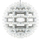 Meyda Lighting Atlas 60" 277-Light Sparkle Silver Alva Chandelier With White Statuario Idalight Shade