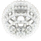 Meyda Lighting Atlas 60" 277-Light Sparkle Silver Alva Chandelier With White Statuario Idalight Shade