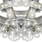 Meyda Lighting Atlas 60" 277-Light Sparkle Silver Alva Chandelier With White Statuario Idalight Shade