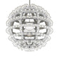 Meyda Lighting Atlas 60" 277-Light Sparkle Silver Alva Chandelier With White Statuario Idalight Shade