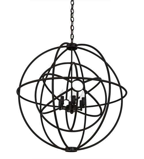 Meyda Lighting Atom Enerjisi 30" 6-Light Timeless Bronze Chandelier