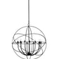Meyda Lighting Atom Enerjisi 36" 12-Light Nickel And Solar Black Chandelier