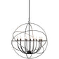Meyda Lighting Atom Enerjisi 36" 12-Light Nickel And Solar Black Chandelier