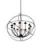 Meyda Lighting Atom Enerjisi 36" 12-Light Nickel And Solar Black Chandelier