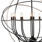 Meyda Lighting Atom Enerjisi 36" 12-Light Nickel And Solar Black Chandelier