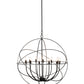 Meyda Lighting Atom Enerjisi 36" 12-Light Nickel And Solar Black Chandelier