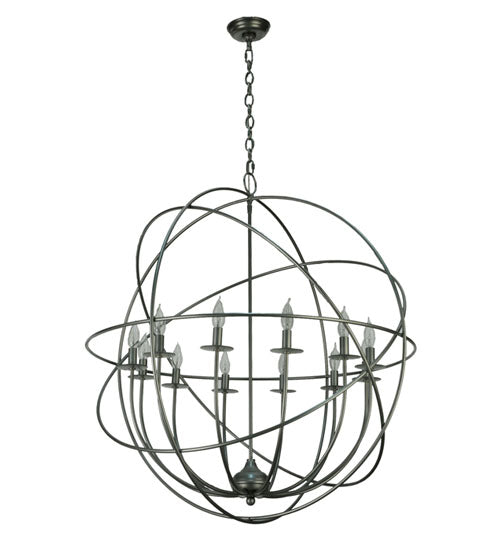 Meyda Lighting Atom Enerjisi 36" 12-Light Pewter Chandelier