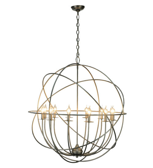 Meyda Lighting Atom Enerjisi 36" 12-Light Pewter Chandelier