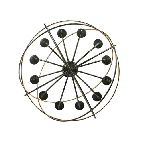 Meyda Lighting Atom Enerjisi 36" 12-Light Pewter Chandelier